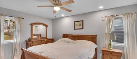 3 bedrooms, iron/ironing board, travel cot, WiFi