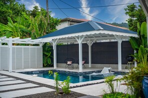 Pool - Villa The Blue Giraffe, Near the Soufrière Volcano (Gourbeyre)