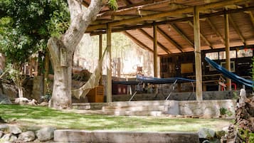 Outdoor banquet area