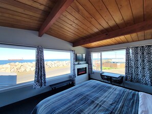 Harborview King Fireplace Room | View from room - Saltwater Inn (Westport)