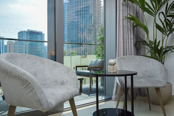 Apartamento superluxo, para não fumantes, sacada | Vista do quarto