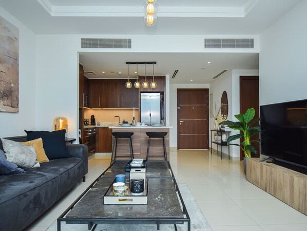 Apartamento superluxo, para não fumantes, sacada | Sala de jantar