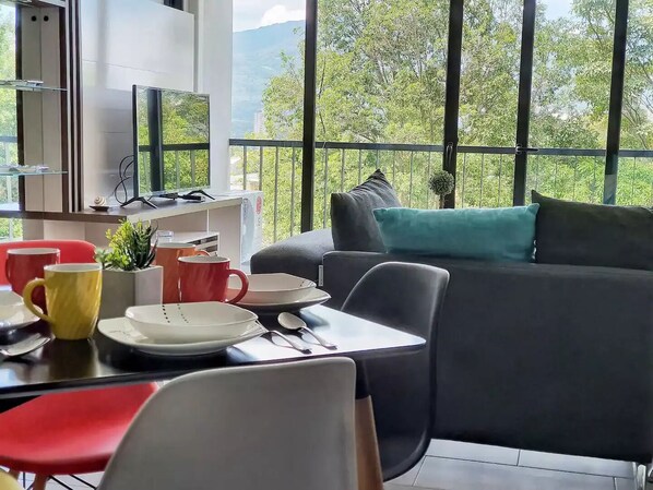 Living area - Avitat Joy☆Finest☆1 Brm Studio☆Great View☆Pool&Gym
(Antiguo Cuscatlán)