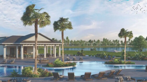 A resort with multiple swimming pools, lounge areas, and a covered pavilion. - Ave Maria - Relax & Golf. Golf resort with great amenities and gorgeous views. (Ave Maria)