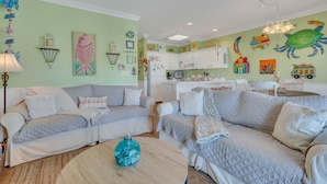 Condo, Multiple Beds (Peace of Heaven) | Living area - Peace of Heaven (Tybee Island)