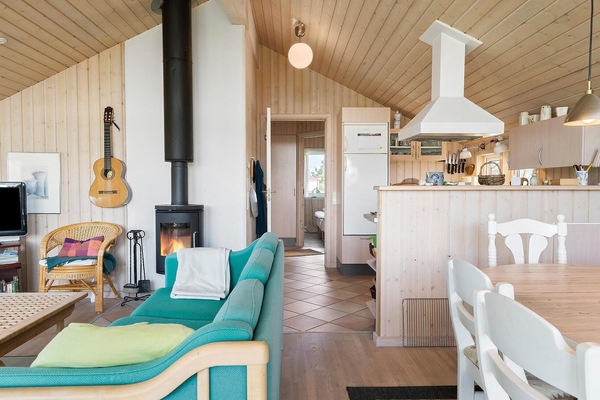 Televisie en een open haard