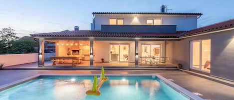 A heated pool