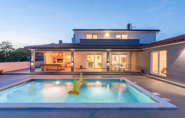 A heated pool