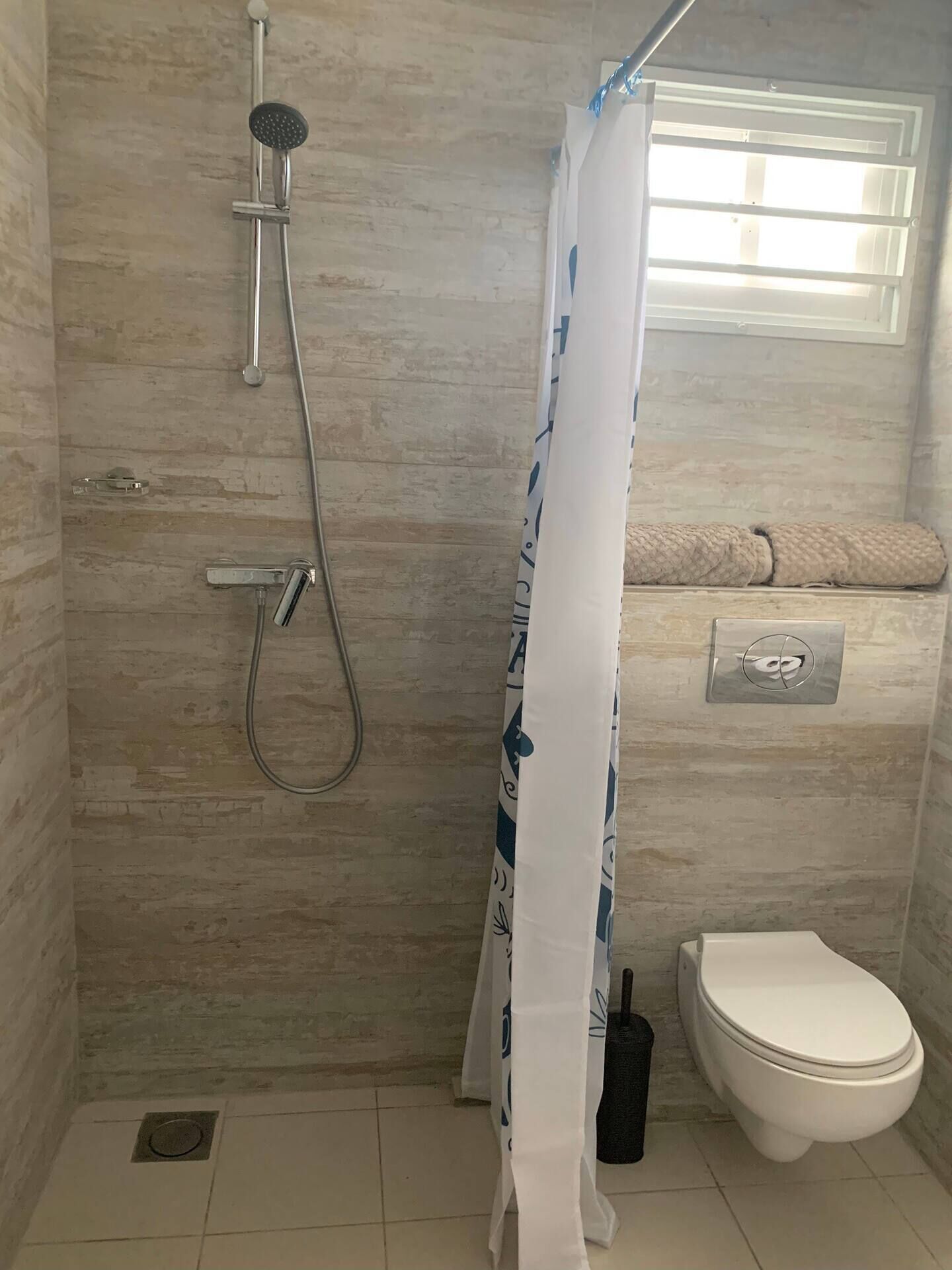 Hair dryer, soap, toilet paper
