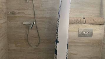 Hair dryer, soap, toilet paper