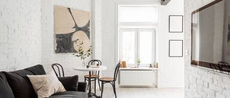 Design Apartment | Living area | 60-inch Smart TV with digital channels