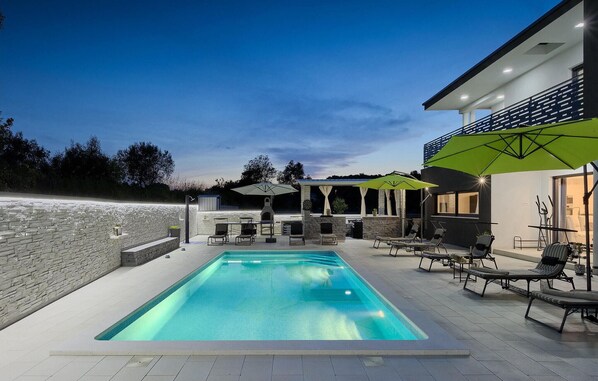 A heated pool