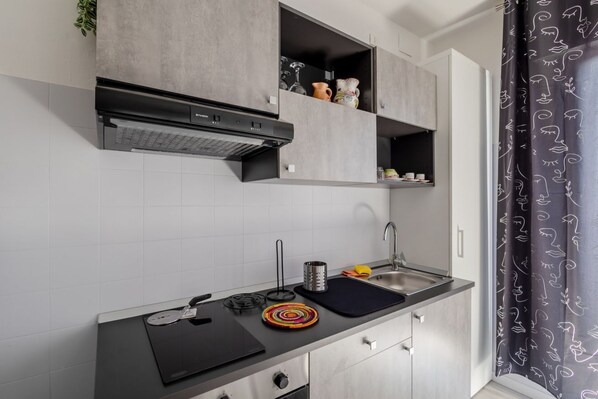 Microwave, oven, stovetop, toaster