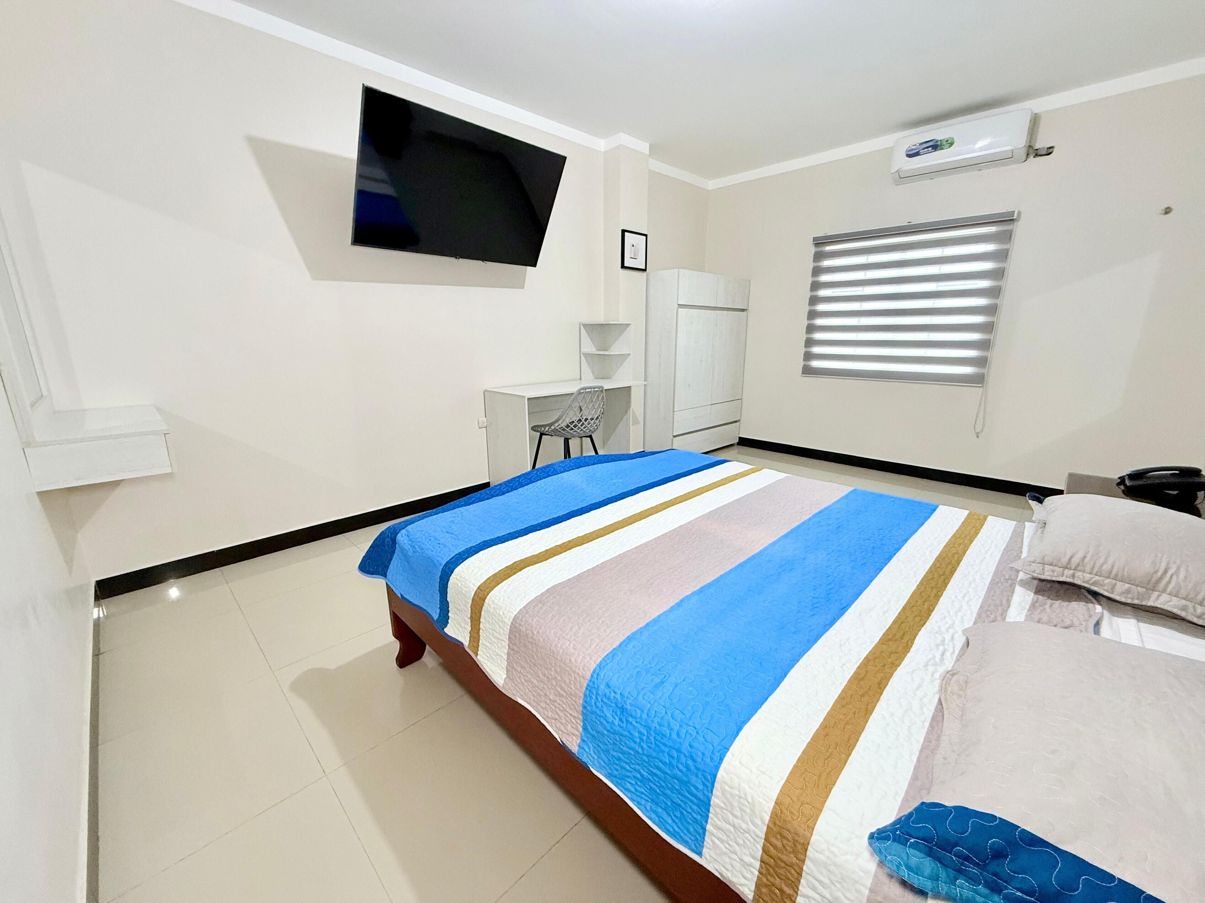 Down duvets, desk, free WiFi, bed sheets