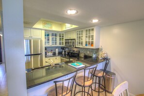 Fridge, microwave, oven, stovetop - Beachfront Views from 2nd and 3rd Floor Balconies (St. Augustine Beach)