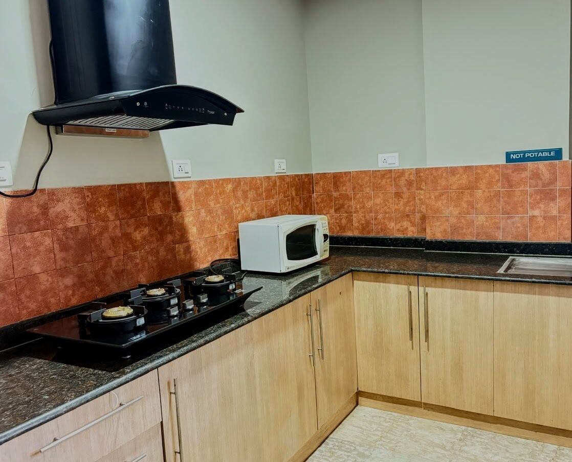 Fridge, oven, electric kettle