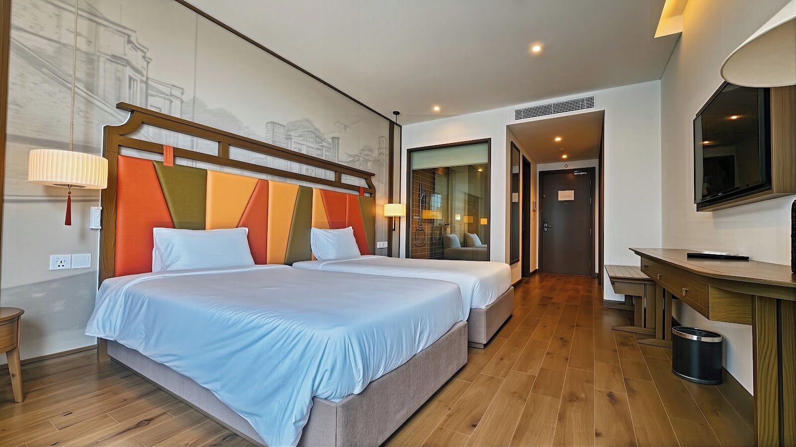 Deluxe Twin Room, Beach View | Premium bedding, in-room safe, individually decorated