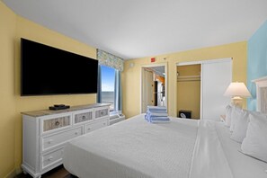 1 bedroom, internet, bed sheets - Oceanfront King Suite, Free Breakfast, 9th Floor (Myrtle Beach)
