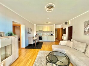 Living area - Sunset Poolside Retreat BlueH (Pržno)
