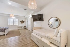 5 bedrooms, iron/ironing board, travel cot, WiFi