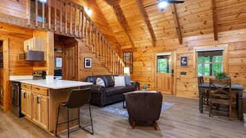 TV, fireplace, offices