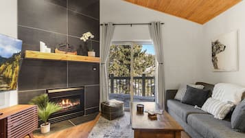 TV, fireplace, video games
