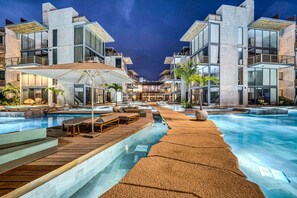A heated pool