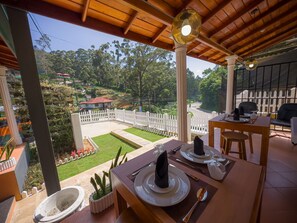 Outdoor dining - Where Cozy Hospitality Meets the Beauty of a Chilled Retreat in Every Season. (Nuwara Eliya)