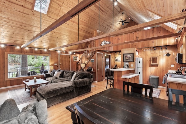 تلفزيون، مدفأة، مشغل دي في دي، مكتبة فيديو