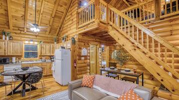 Smart TV, fireplace, video games, foosball