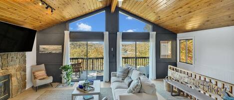 Télévision, cheminée