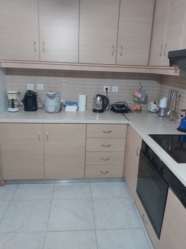 Fridge, oven, stovetop, dishwasher