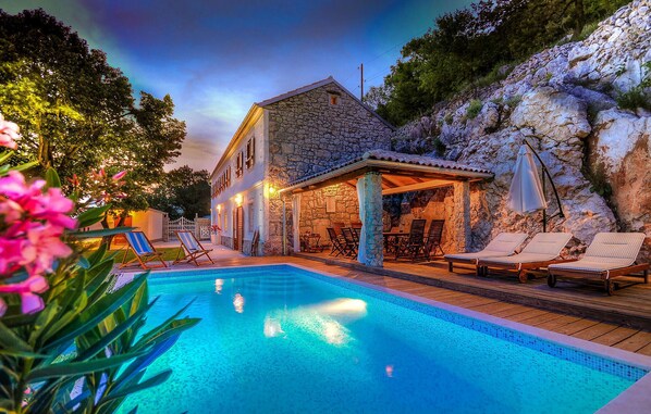 A heated pool