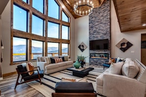 Smart TV, fireplace, video games
