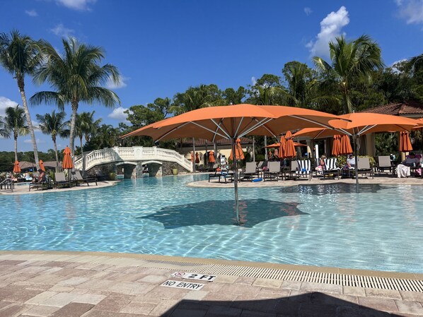 Outdoor pool, a heated pool