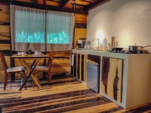 Superior Bungalow, 1 Queen Bed with Sofa bed, Terrace, Garden View | Private kitchen