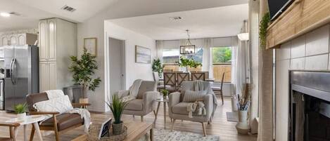 TV connectée, cheminée