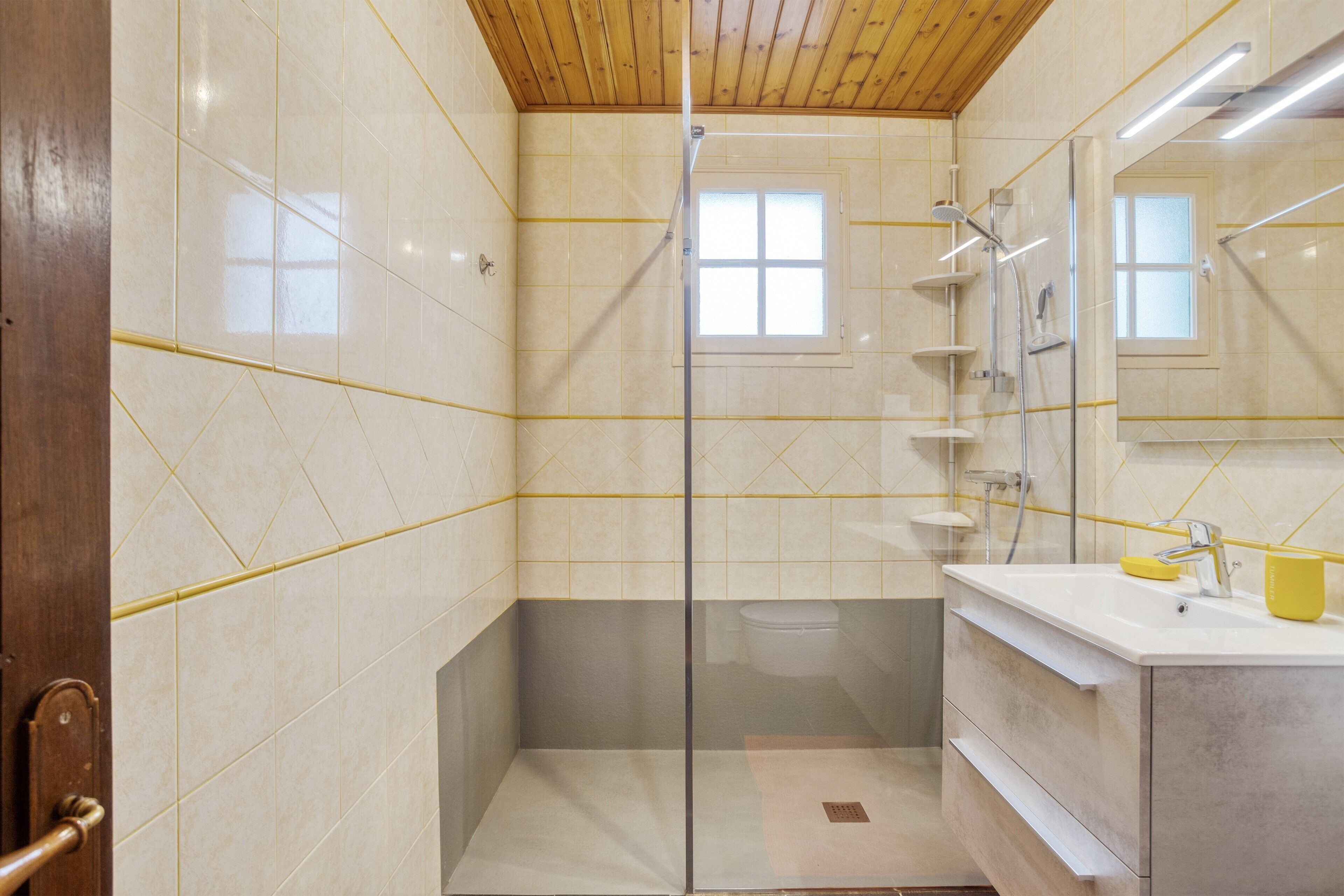 Shower, hair dryer