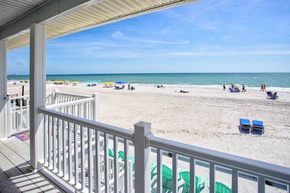 On the beach, beach towels, motor boating