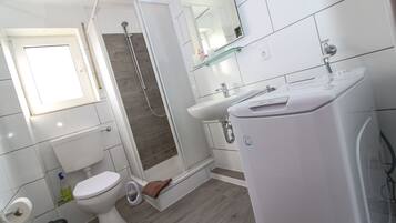 Shower, hair dryer