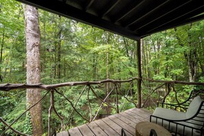 Property grounds - Gilmer Lodge -- secluded original log cabin, minutes from town! (Highlands)