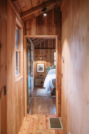Interior - Gilmer Lodge -- secluded original log cabin, minutes from town! (Highlands)