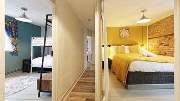 4 soverom, strykejern/-brett, wi-fi (inkludert) og sengetøy