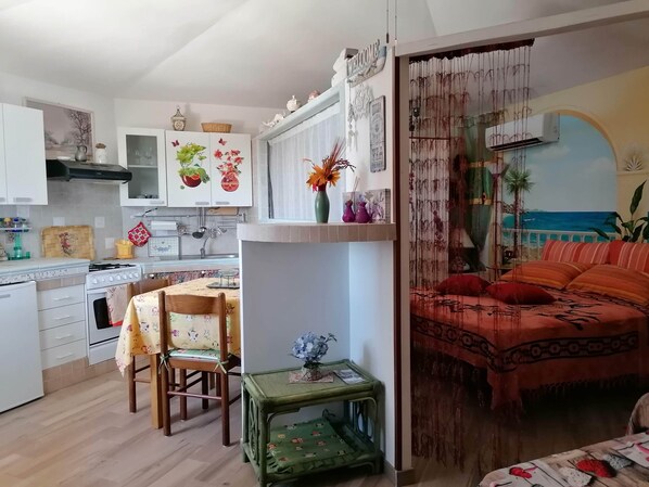 Studio, Mehrere Betten | Eigene Küche | Kühlschrank, Ofen, Kochgeschirr/Geschirr/Besteck