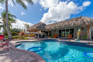 Outdoor pool, a heated pool