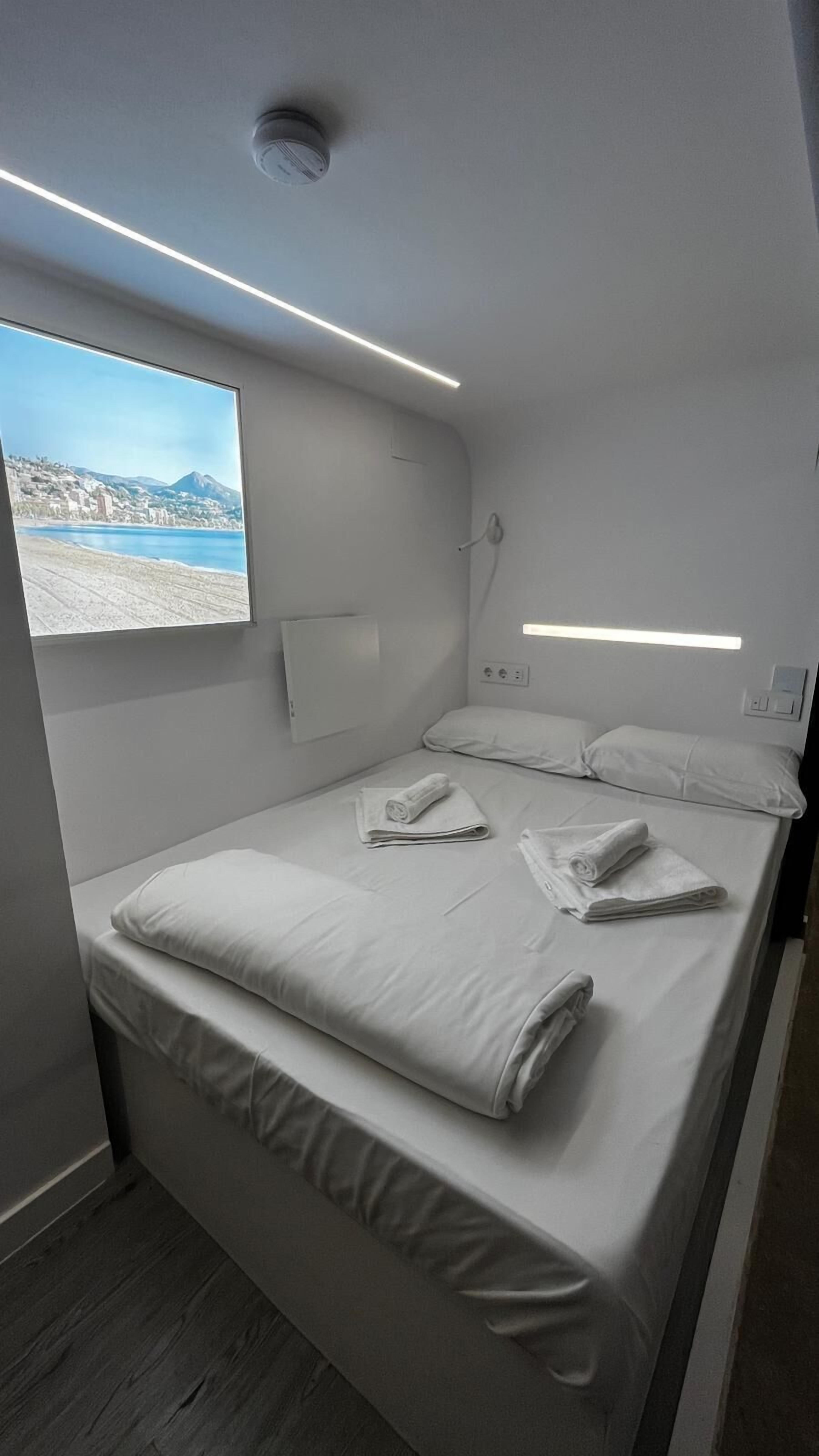 Desk, free WiFi, bed sheets