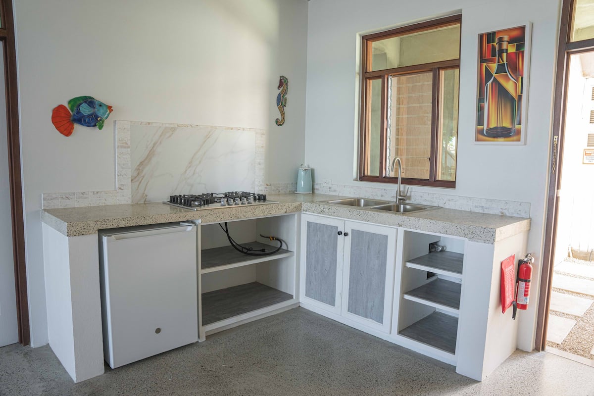 Premium Apartment | Private kitchen | Fridge, microwave, stovetop, toaster