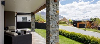 Modern family home with mountain views