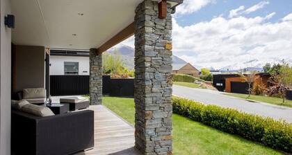 Modern family home with mountain views