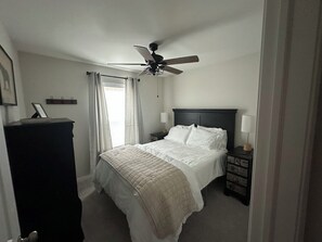 5 bedrooms, desk, iron/ironing board, travel cot